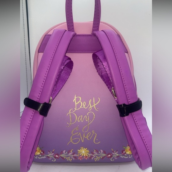 Loungefly Princess Tangled Rapunzel Stories Series Mini Backpack & wallet Set - Picture 7 of 11